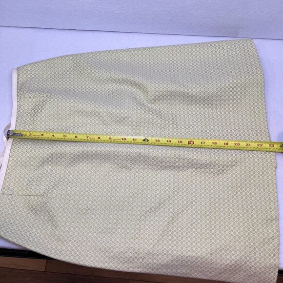 Ann Taylor A-line below knee length lined silk blend green skirt womens size 8 - Picture 12 of 12